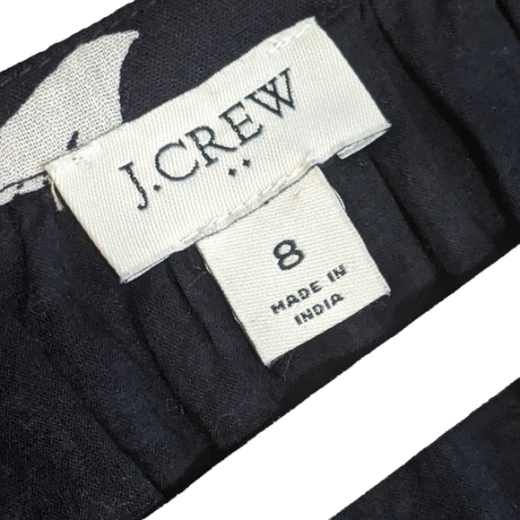 J. Crew sleeveless pineapple elastic waist midi dress flutter sleeves size 8 - Picture 3 of 10